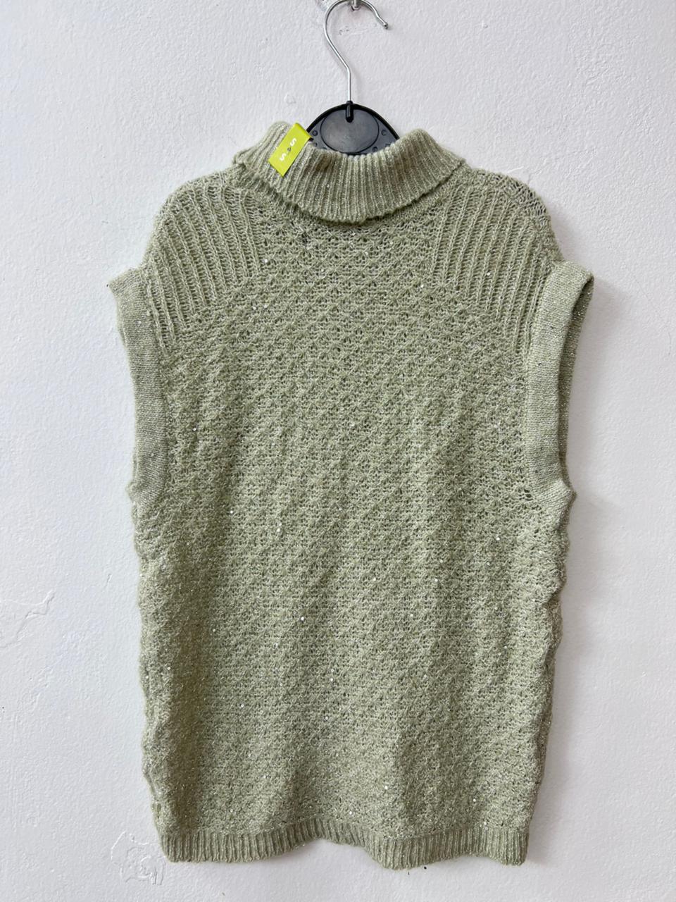 LADIES HIGH NECK SWEATER TANK TOP-ZARA - Image 3
